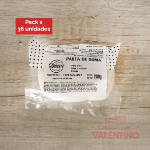 Pasta de Goma Blanca - 200 Grs - Pack 36 Un