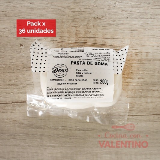 Pasta de Goma Blanca - 200 Grs - Pack 36 Un