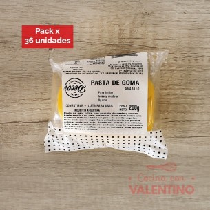 Pasta de Goma Colores Surtidos - 200 Grs - Pack 36 Un