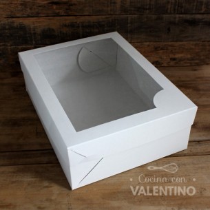 Estuche Tapa Y Base Kraft Con Visor 31x23x10