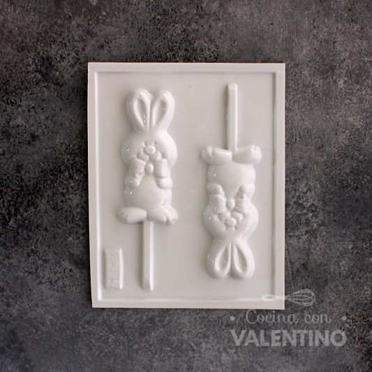 Placa Plastichok Chupetines Conejos Pascuas x2 1603A