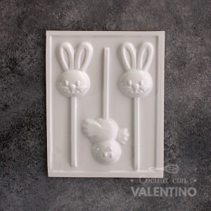 Placa Plastichok Chupetines Conejos y Gallina 1663A