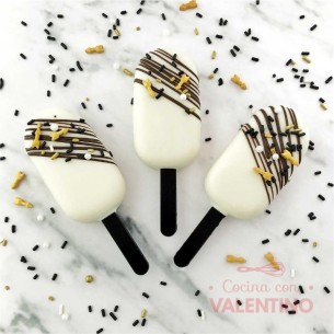Palito Ice Pop Ruphas Liso Negro - 12 Un
