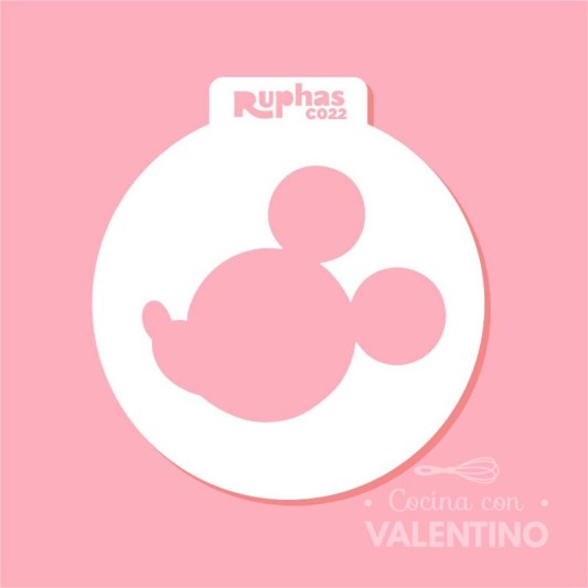 Stencil C022 Mickey Perfil Cupcakes Ruphas