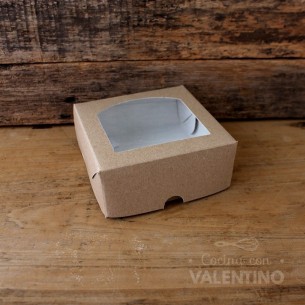 Estuche Kraft Con Visor 10.5x10.5x4.5