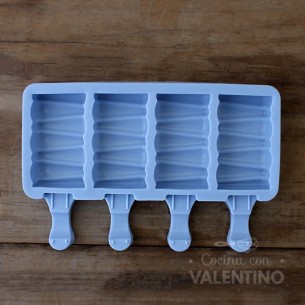 Molde Silicona Helado Mini Paletas Rectangulares x4- CM