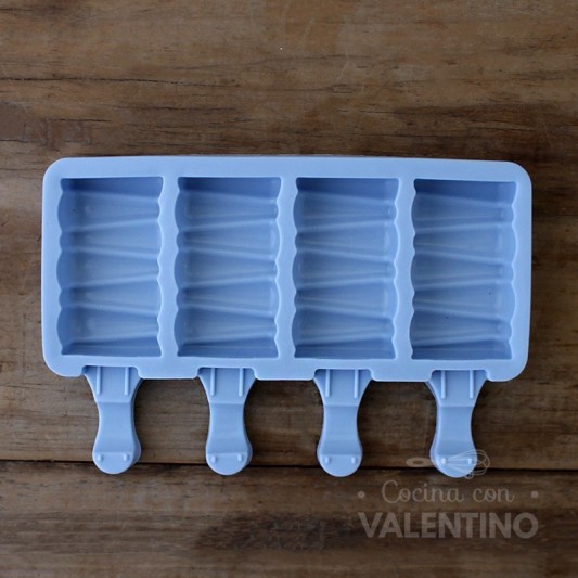 Molde Silicona Helado Mini Paletas Rectangulares x4- CM