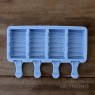 Molde Silicona Helado Mini Paletas Rectangulares x4- CM