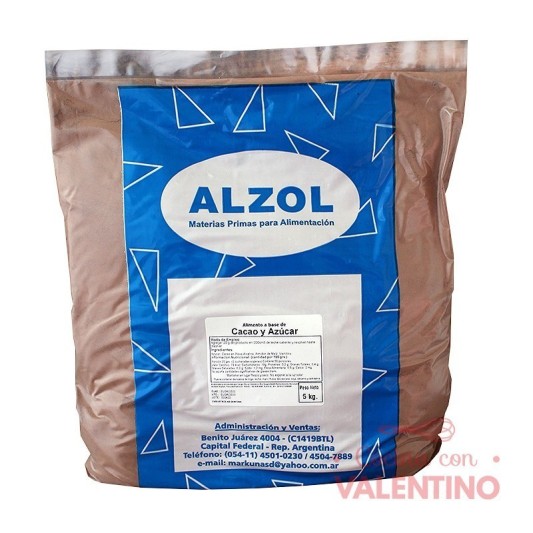 Cacao en Polvo con Azucar Alzol - 5 Kg