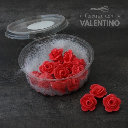 Adorno Jardin de Azucar Rosa Grande Rojo - 15 Un