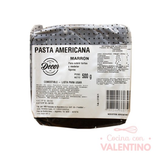 Pasta Americana Marron - 500 Grs