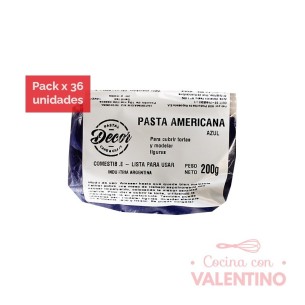 Pasta Americana Colores Surtidos - 200 Grs - Pack 36 Un