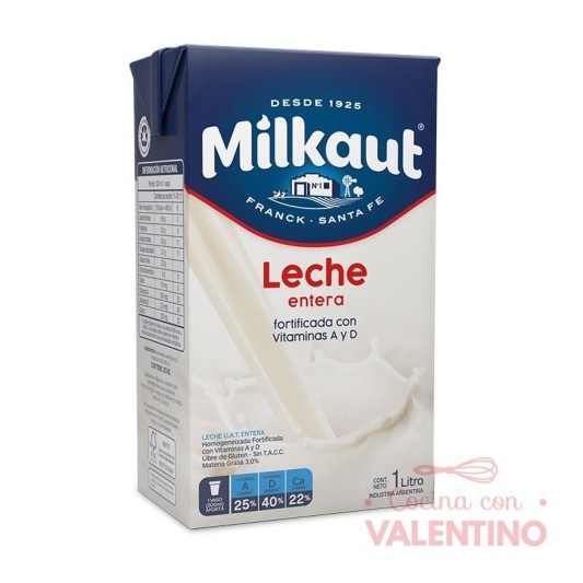 Leche Milkaut UAT Larga Vida Entera - 1 Lt