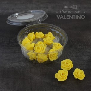 Adorno Jardin de Azucar Rosa Grande Amarillo - 15 Un