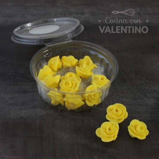 Adorno Jardin de Azucar Rosa Grande Amarillo - 15 Un