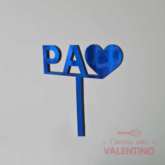 Mini Topper ArcEnCiel PA Corazon - 2 Un.