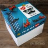 Caja Sorpresa Dia del Padre Color Azul 25x25x12