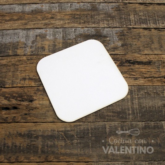 Base Fibro Plus Cuadrada Blanca 12 Cm