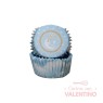 Pirotines N°8 Baby Shower celeste - Medialuna - 25u. Convida