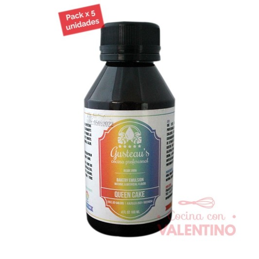 Emulsion Gusteau's Queen Cake 100 ml - Pack 5 Un.