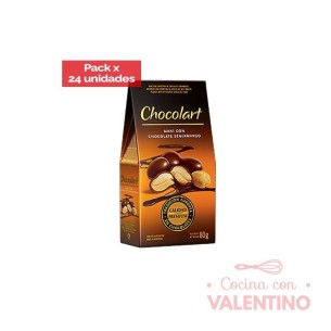 Mani con Chocolate Chocolart Semiamargo - 80 Grs - 24 Un