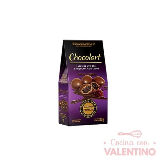 Pasas de Uva con Chocolate Chocolart Leche - 80 Grs