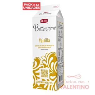 Bettercreme Rich Vainilla - 907 Grs - Pack 12 Un.