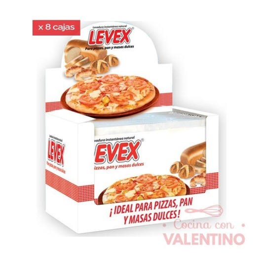 Levadura Seca Levex Display - 2 Sobres - 10 Grs c/u - Caja 8 Pack de 50 Sobres