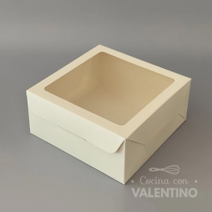 Caja Cartulina Delivery Con Visor 22x22x10