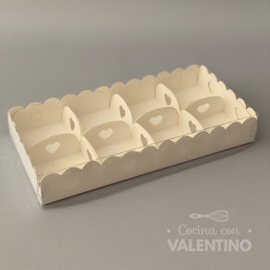 Caja Cartulina Oreo - Macarons + 8 Petalos 20x10x3