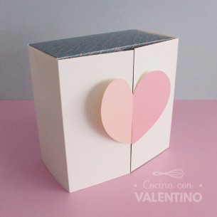 Caja Corazon Colores 15x15x5