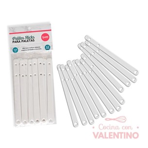 Palito Sticks Paletas Parpen Blanco 12 Cm - 12 Un