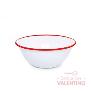 Bowl Enlozado Nonfork® Borde Rojo 20x9
