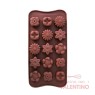 Molde Silicona Bombon Flores Varias x15