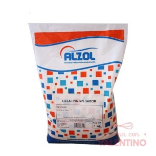 Gelatina Sin Sabor en Polvo Alzol Envasado - 1 Kg