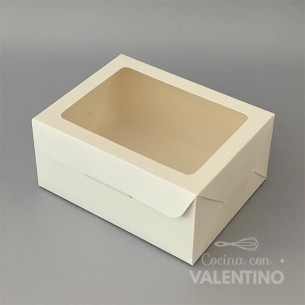 Caja Cartulina Delivery Con Visor 17x22x10