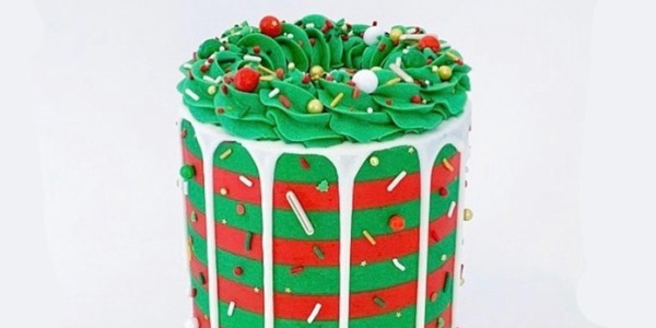 San Luis: clase de torta a rayas para Navidad