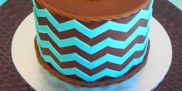 Estilo chevron: ideas para decorar tu torta