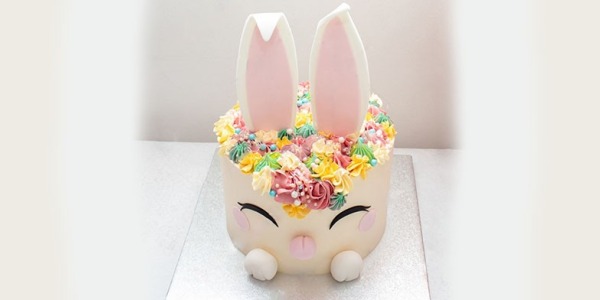 Clase de torta de conejo para Pascuas con cremas Rich's