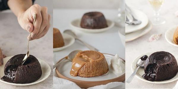 Clase de volcán de chocolate y dulce de leche
