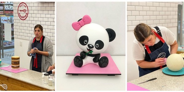 Clase de Torta Panda con Estructura con Pamela Pastor Ruphas