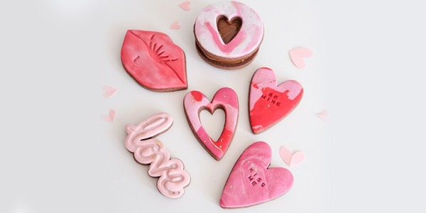 Clase de cookies decoradas para San Valentín