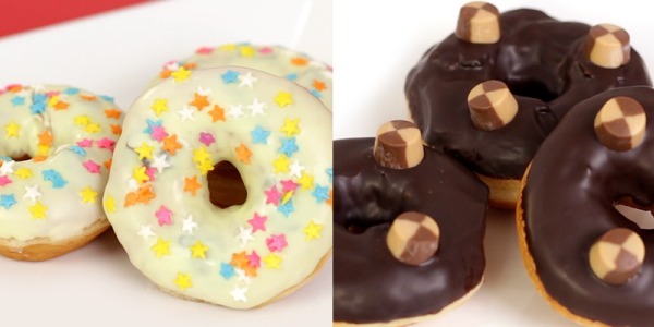 Donas rellenas y bañadas con Micky