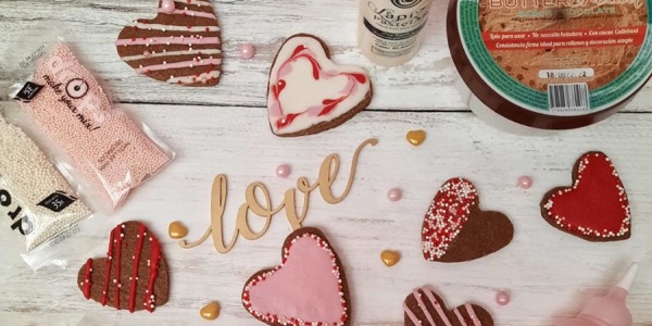 Cookies de corazones decoradas