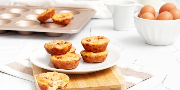 Muffins de jamón y queso