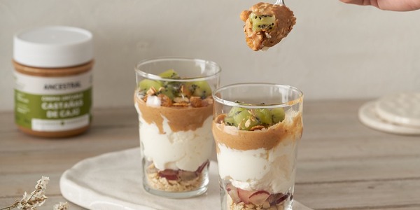 Parfait con crema de castañas de cajú