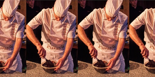 Clase de postres con chocolate belga junto a Puratos