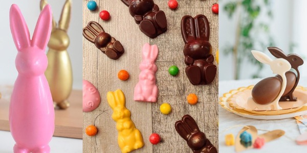 Conejitos de colores con Chocolart