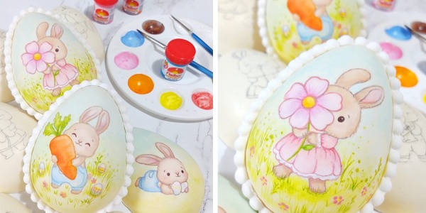 Clase de Pintura sobre huevos de Pascua con Vero Paregiani y Fleibor